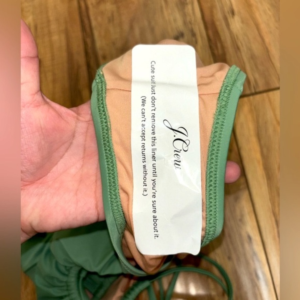 NWT J.Crew Cutout Halter One-Piece Swimsuit in Rustic Willow - Picture 6 of 9